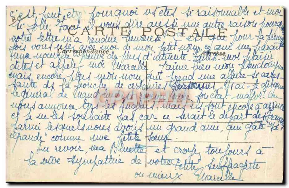 Védrine im Osten und sein Flugzeug "La Vache" — Der Große Krieg 1914 — Verlag: Phot-Express - Rückseite