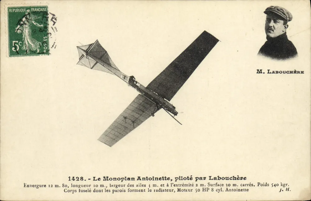 Der Antoinette-Monoplan, geflogen von Labouchère — J. Hauser, Nr. 1428 - Vorderseite