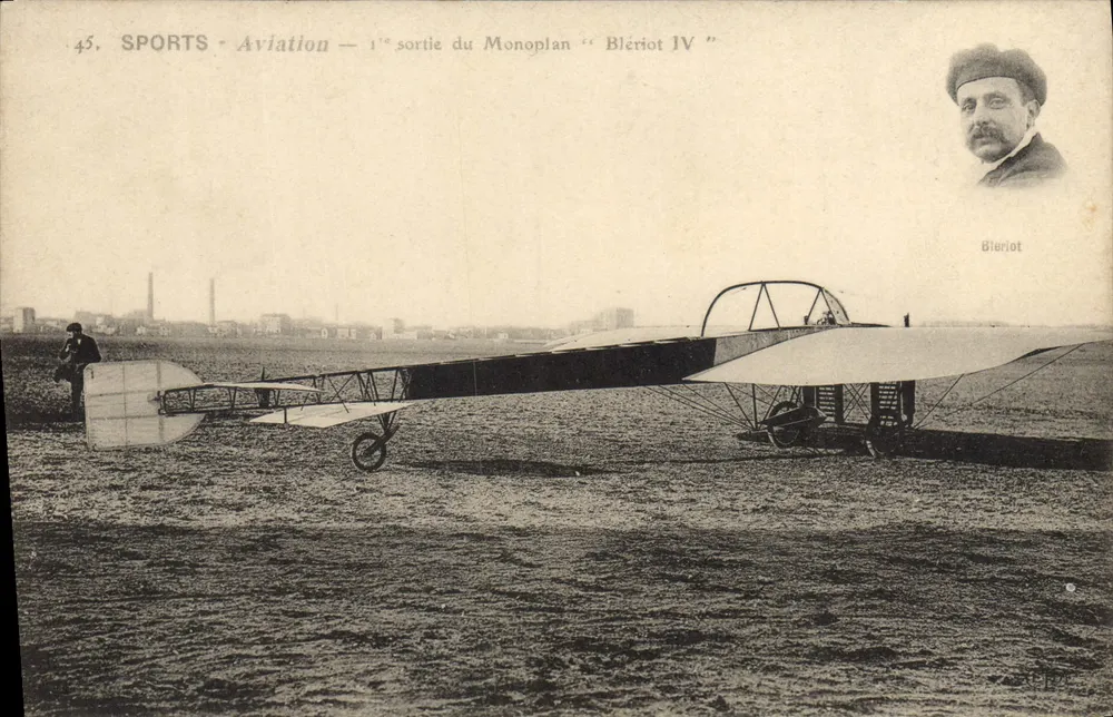 Luftfahrt — Erster Flug des Monoplanflugzeugs "Blériot IV" — Blériot - Vorderseite