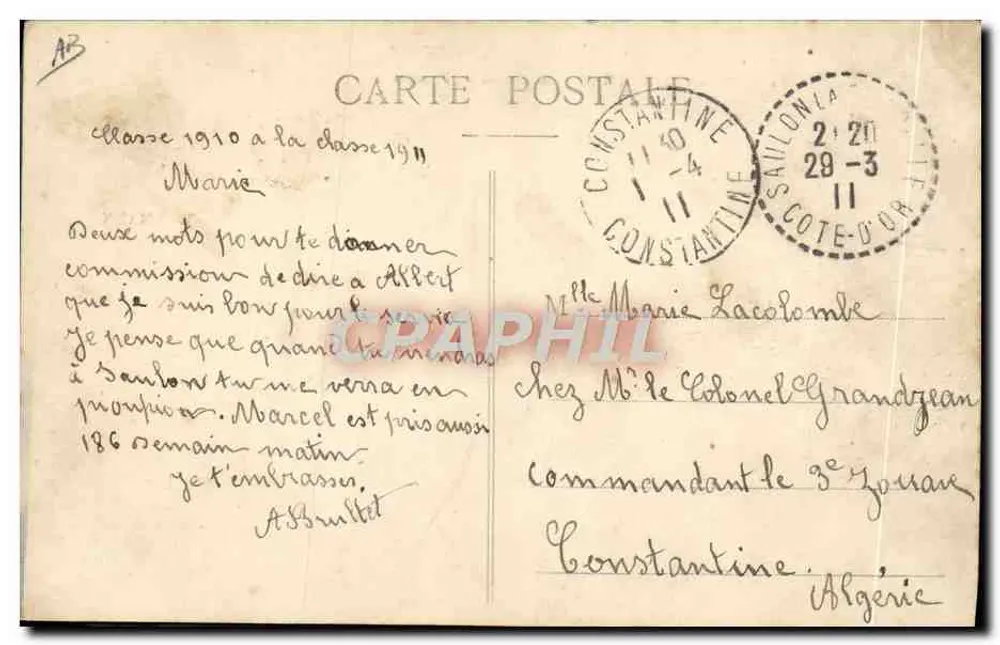 Aviation — Erinnerung an die 2. Luftschiffwoche — Weymann auf Biplan H. Farman — Verlag von R. Lababy, 24, boulevard Capucines, Paris - Rückseite
