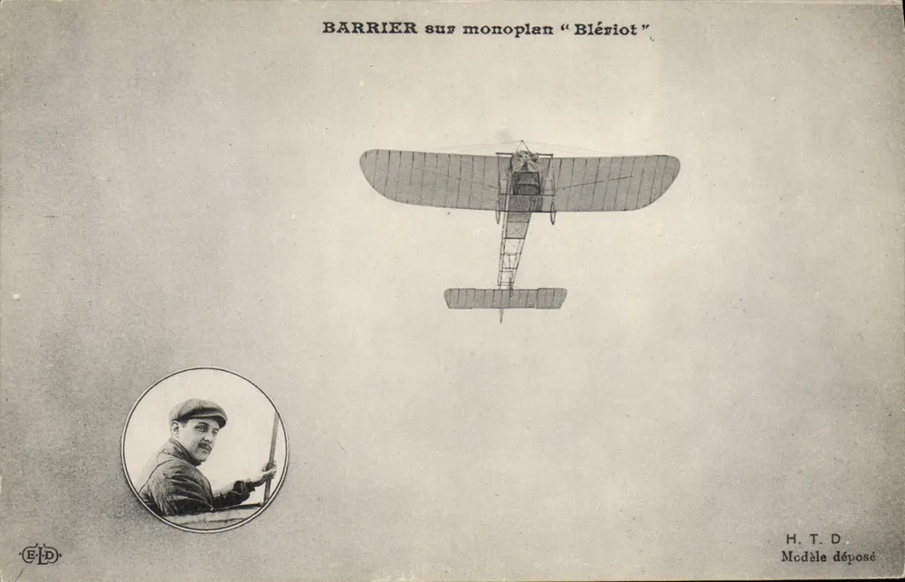 Barreira sobre monoplano "Blériot" — H.T.D. Modelo depositado - Frente