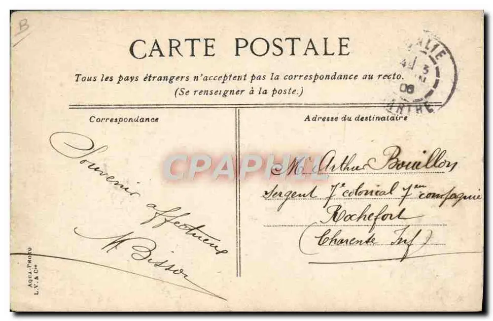 Circuito da Sarthe — Saída de Lamnay — L.V.S.C. — editor L.Y.A.C.H. - Verso