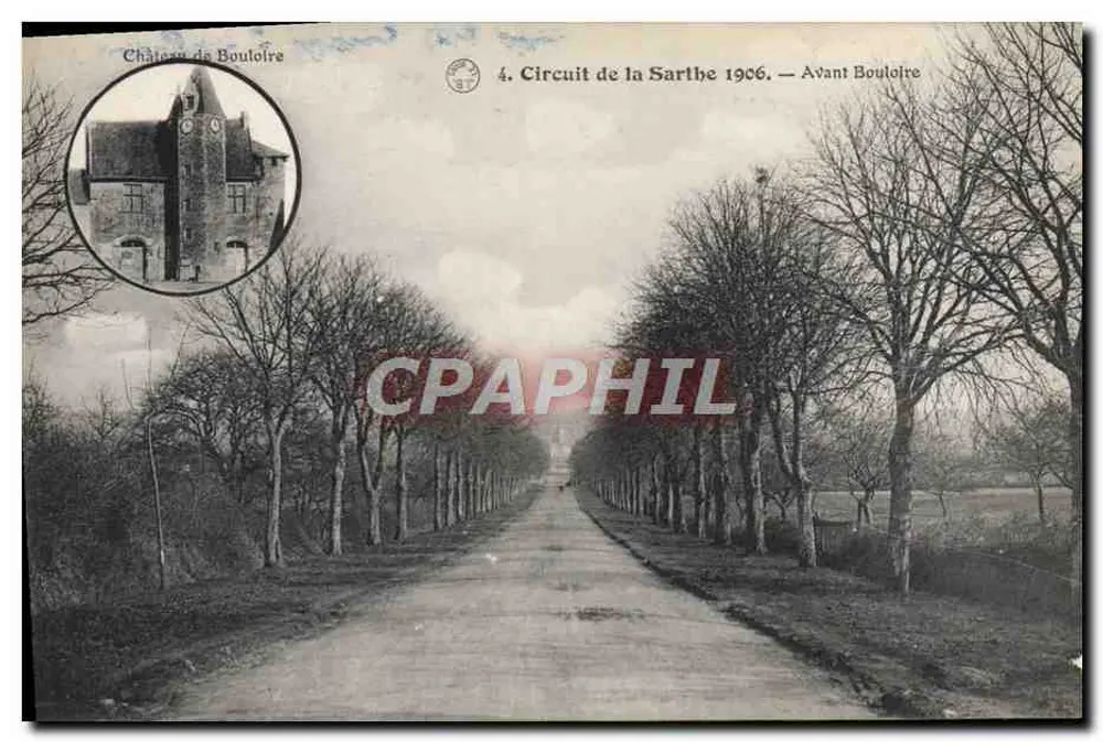 Schloss Bouloire — Sarthe-Rennen 1906 — Vor Bouloire - Vorderseite