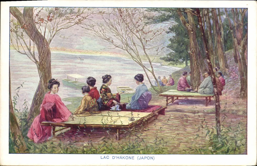 See Hakone (Japan) — Entspannungslandschaft am See — Union Universelle, n° II - Vorderseite