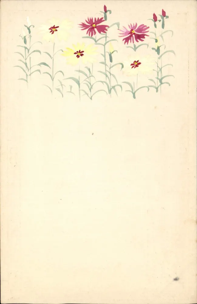 Flores — ilustração botânica — União Postal Universal - Frente