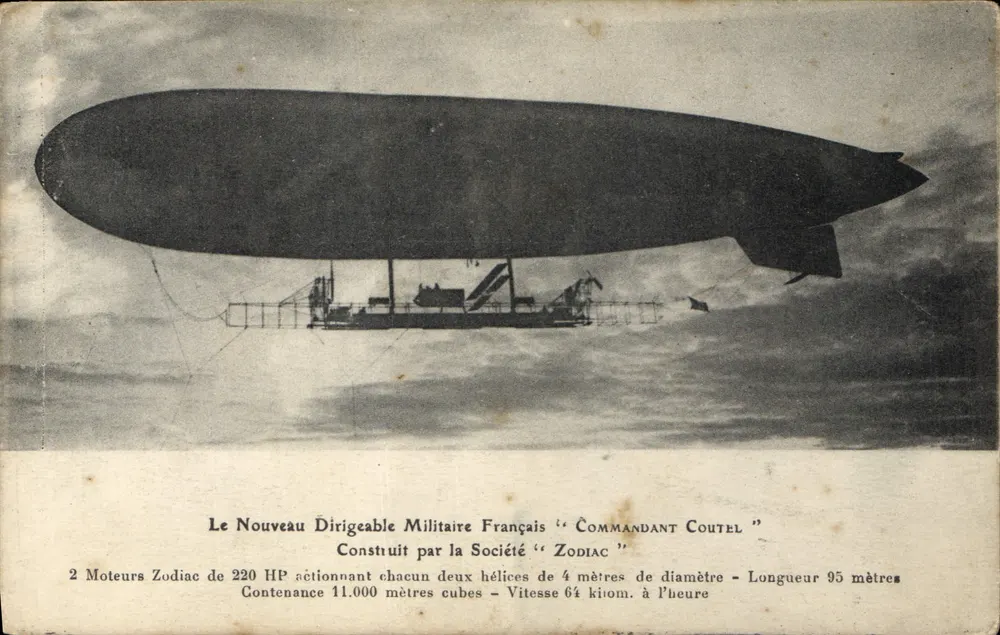 französischer Militärballon « Commandant Coutel » — von der Gesellschaft Zodiac gebaut — n°100 - Vorderseite