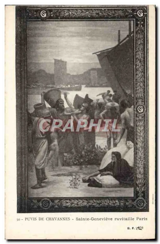 Sainte-Geneviève versorgt Paris — Puvis de Chavannes — B. F. Paris - Vorderseite