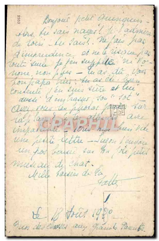 Mãe e seu filho — Réplica da pintura de Reynolds — editor desconhecido - Verso