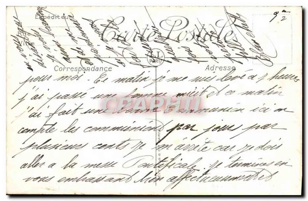 Lourdes — A Gruta — LL. — N° 207 - Verso