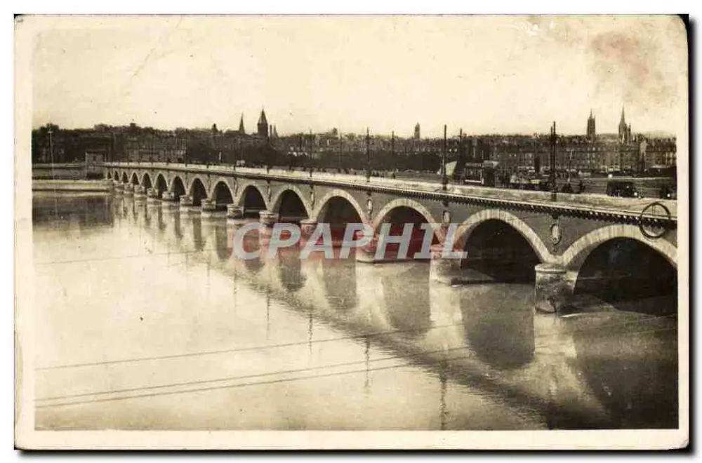 Bordeaux — O Ponte de Pedra — Editor P. Léonier-Walcun - Frente