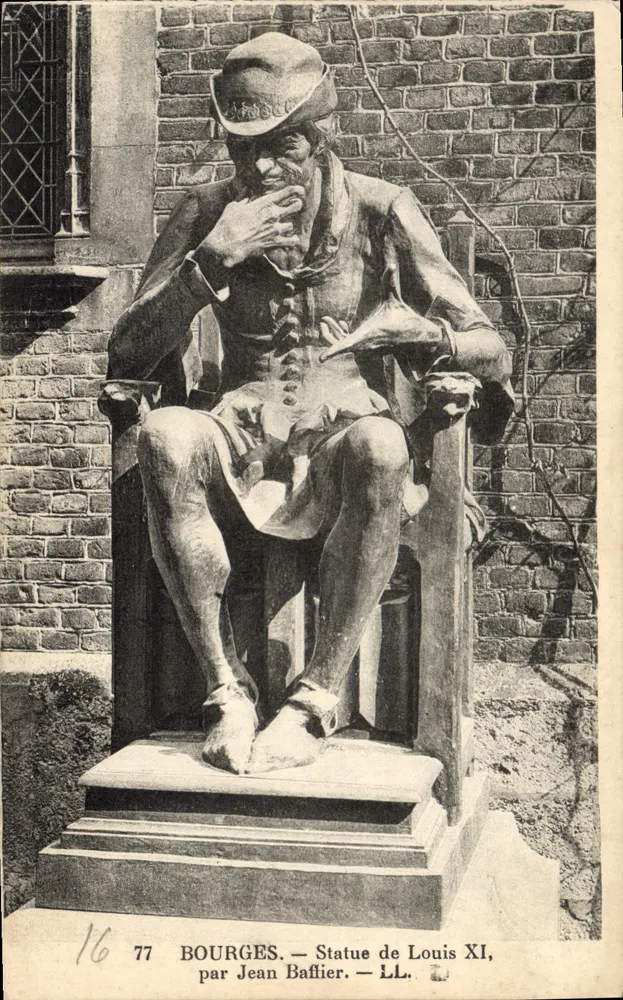 बूर्ग — लुई एक्सएनयूएमएक्स की प्रतिमा, जीन बैफियर द्वारा — एलएल. 16 - आगे