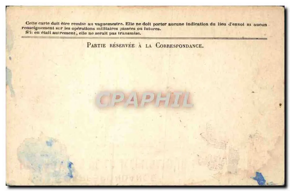Correspondência das Forças da República — Carta em franquia — Mod. A — Impr. Nat. - Verso