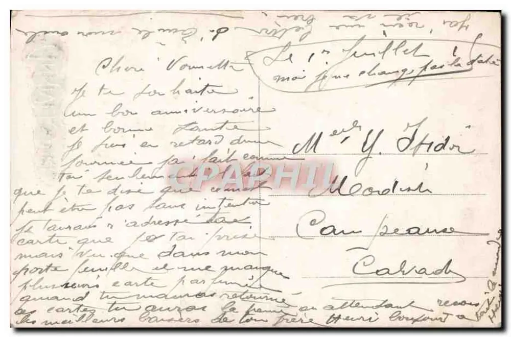 Arranjo de rosas e margaridas — Aniversário — Editor não identificado - Verso