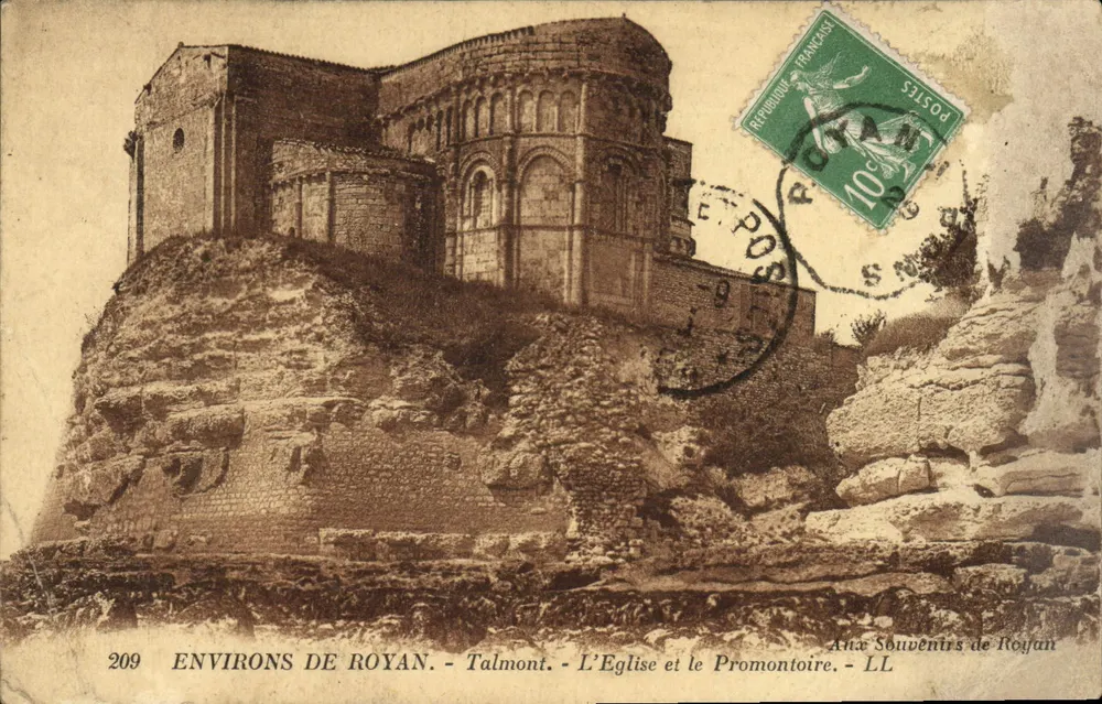 Umgebung von Royan — Talmont — Die Kirche und der Felsen — LL, n° 209 - Vorderseite