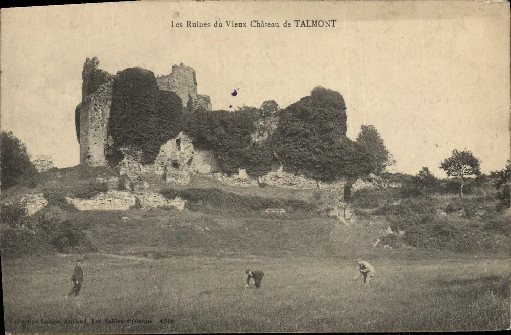 Die Ruinen des alten Schlosses TALMONT — Sammlung Lucien Amiand, Les Sables-d'Olonne, n° 4318 - Vorderseite