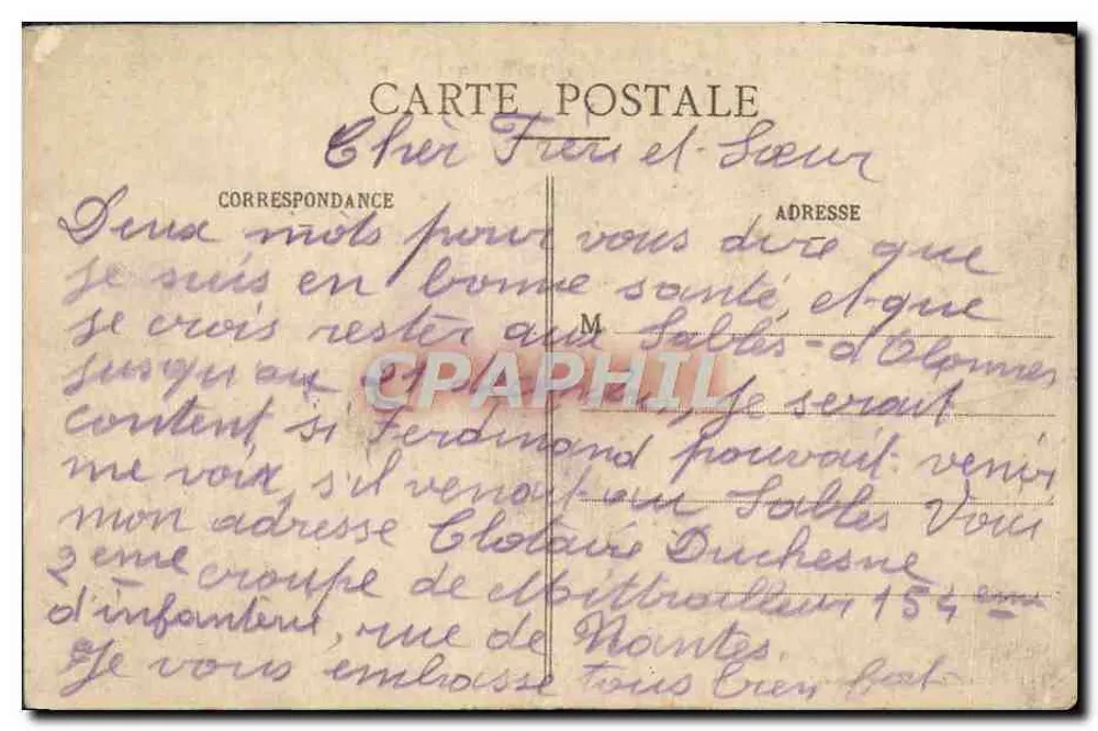 Die Ruinen des alten Schlosses TALMONT — Sammlung Lucien Amiand, Les Sables-d'Olonne, n° 4318 - Rückseite