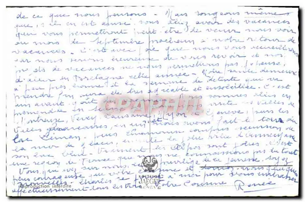 Ponte do Mont-Blanc e o Mont-Blanc — Genebra — 7005 - Verso