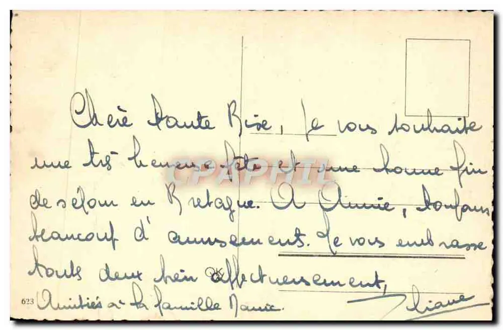 Wiener Kürsalo — Prefeitura e Jardim — editor desconhecido, n° de série 623 - Verso