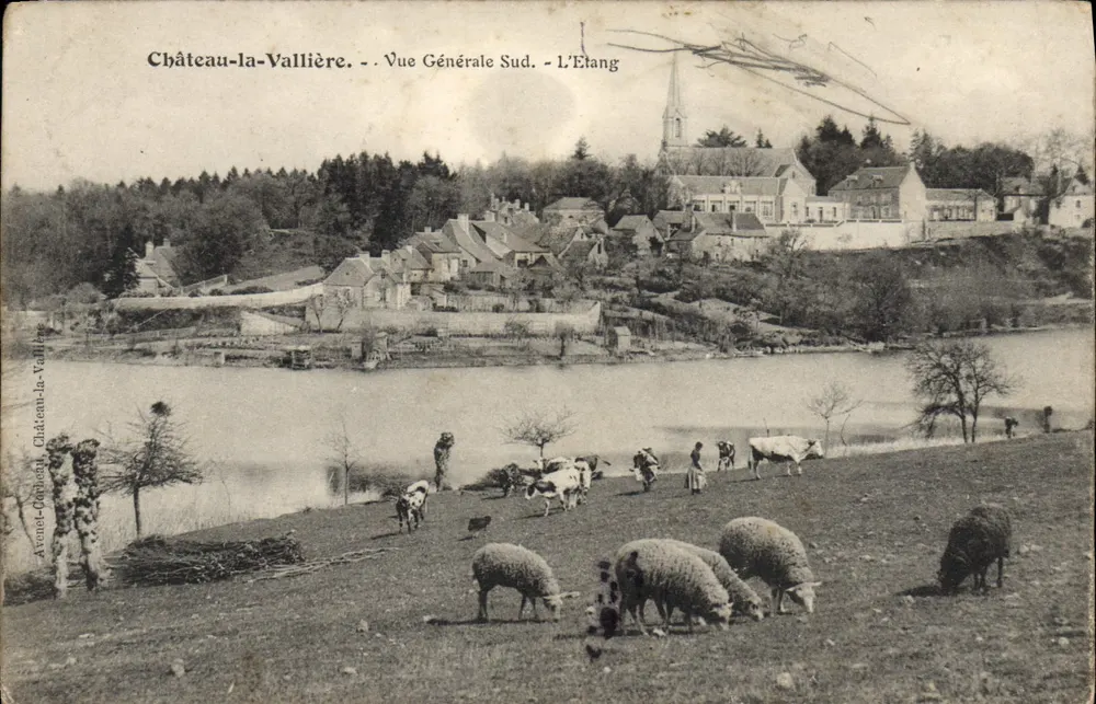 Castello di Château-la-Vallière - Vista Generale Sud - L'Étang - Recto