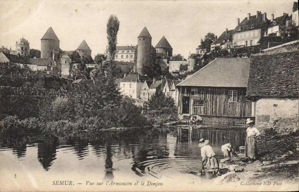 Semur — Ansicht des Armançon und des Donjon — Collections ND Phot - Vorderseite