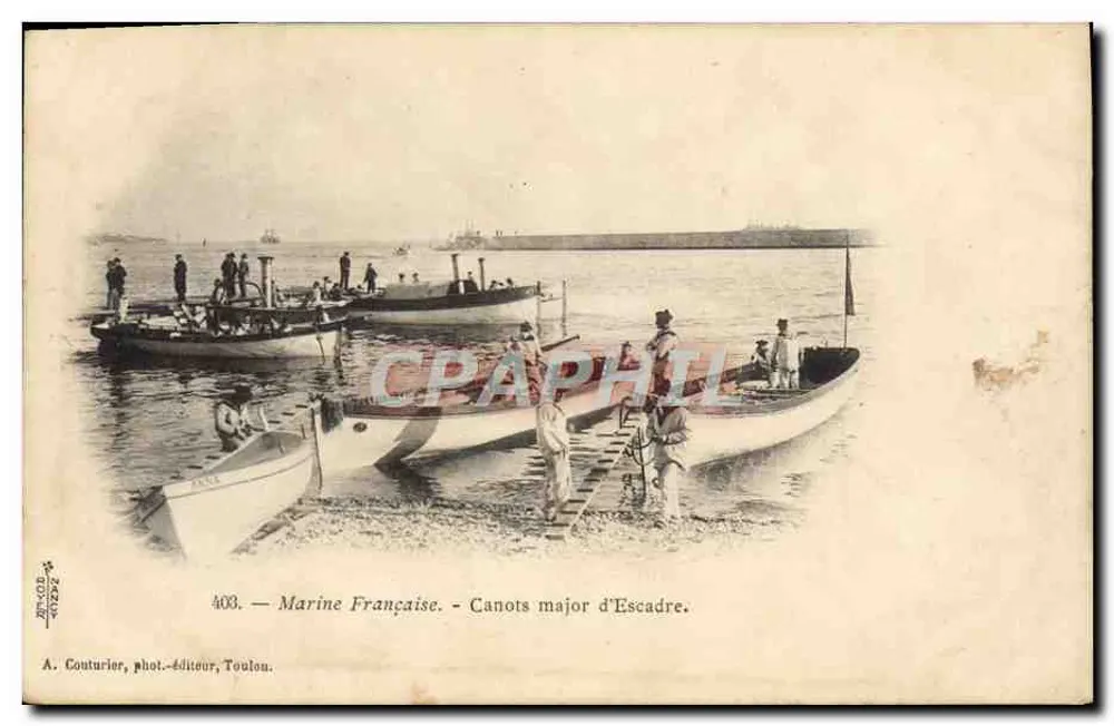 Marine Française — Major-Flottille-Boote — A. Couturier, Fotograf-Verleger, Toulouse - Vorderseite