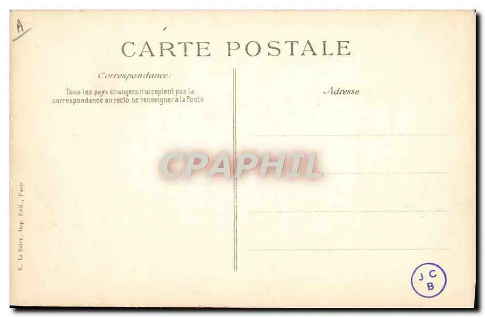Catástrofe del "Liberté" — Los restos — Editor E. Le Bider, París - Reverso