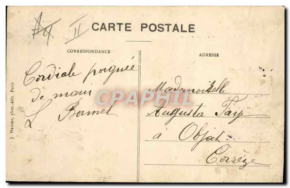 Le Biplan Eflimoff — appareil construit par H. Farman — éditeur J. Hauser, Paris - Verso