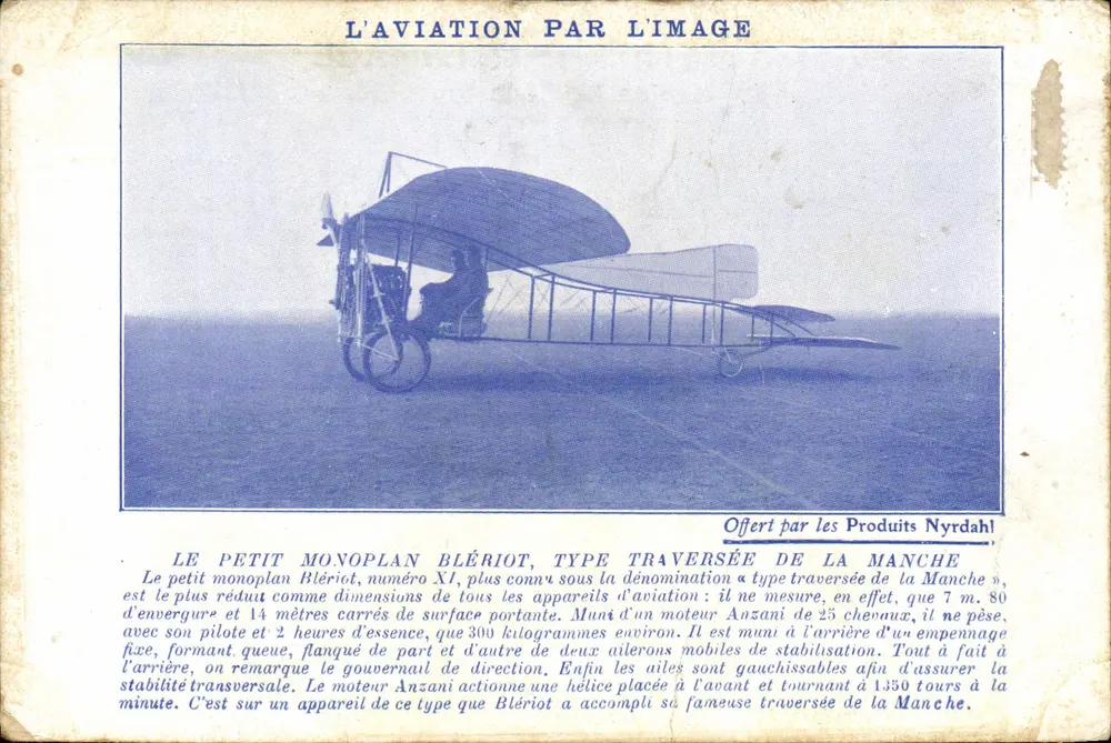 Le petit monoplan Blériot, type Traversée de la Manche — Offert par les Produits Nyrdahl - Vorderseite