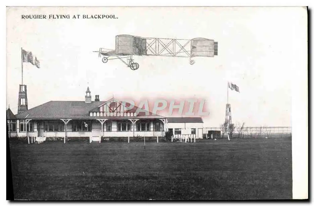 Rougier voando em Blackpool — A.P. Co. B. 'Série Advance' n°6 - Frente