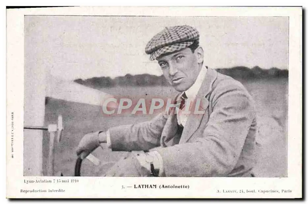 Latham (Antoinette) — piloto de aviação — A. Labaty, 21, boulevard Capucines, Paris - Frente
