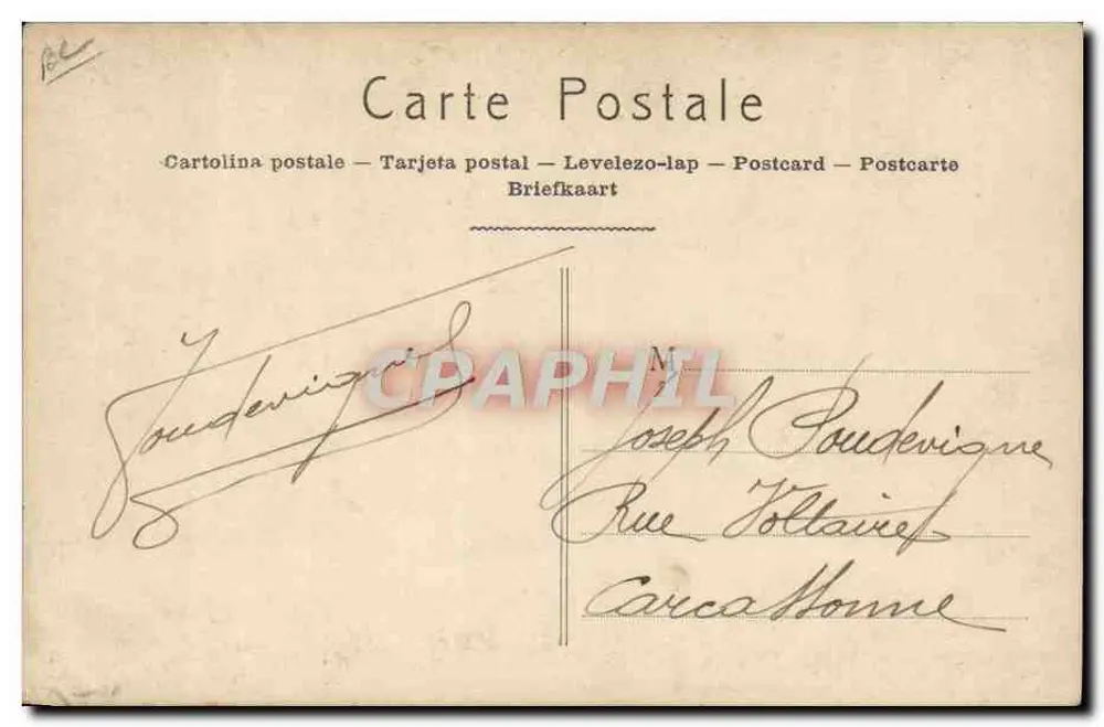Retrato de um homem — Farman — H. Mammy, Paris, n°3098 - Verso