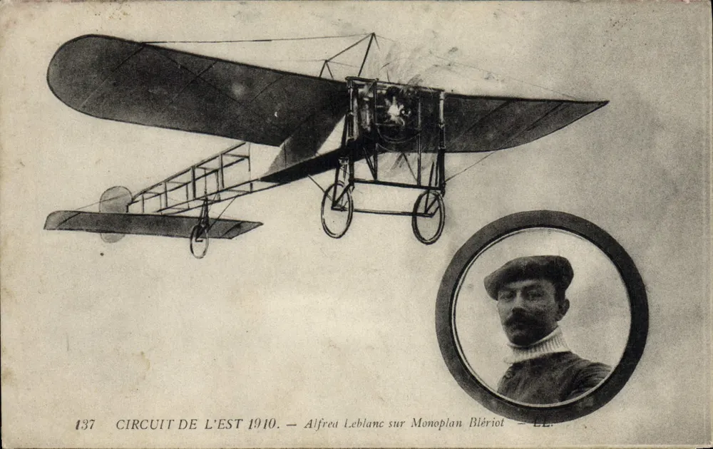 Est Circuit 1910 — Alfred Leblanc auf dem Blériot-Monoplan — Nr. 137 - Vorderseite
