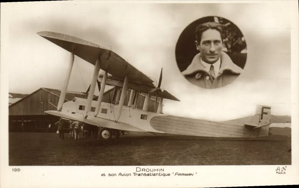 Drouhin und sein transatlantisches Flugzeug "Farman" — A.N. Paris, n°199 - Vorderseite