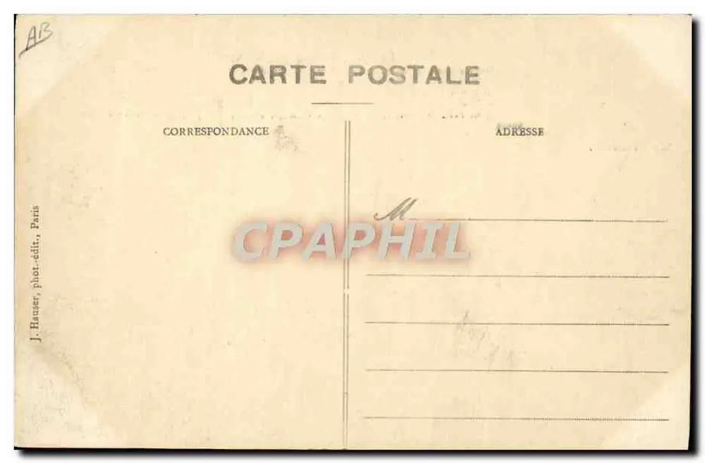 Monoplan Nieupport — 1290 — J. Hauser, Paris - Verso
