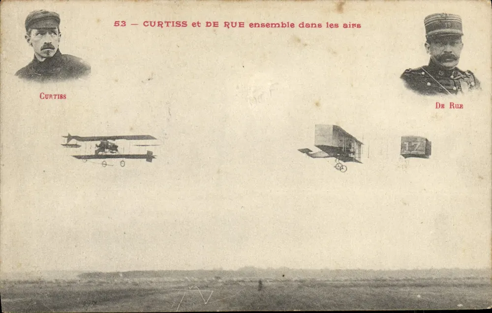 Curtiss und De Rue in der Luft — Serie 53 — Verleger nicht sichtbar - Vorderseite