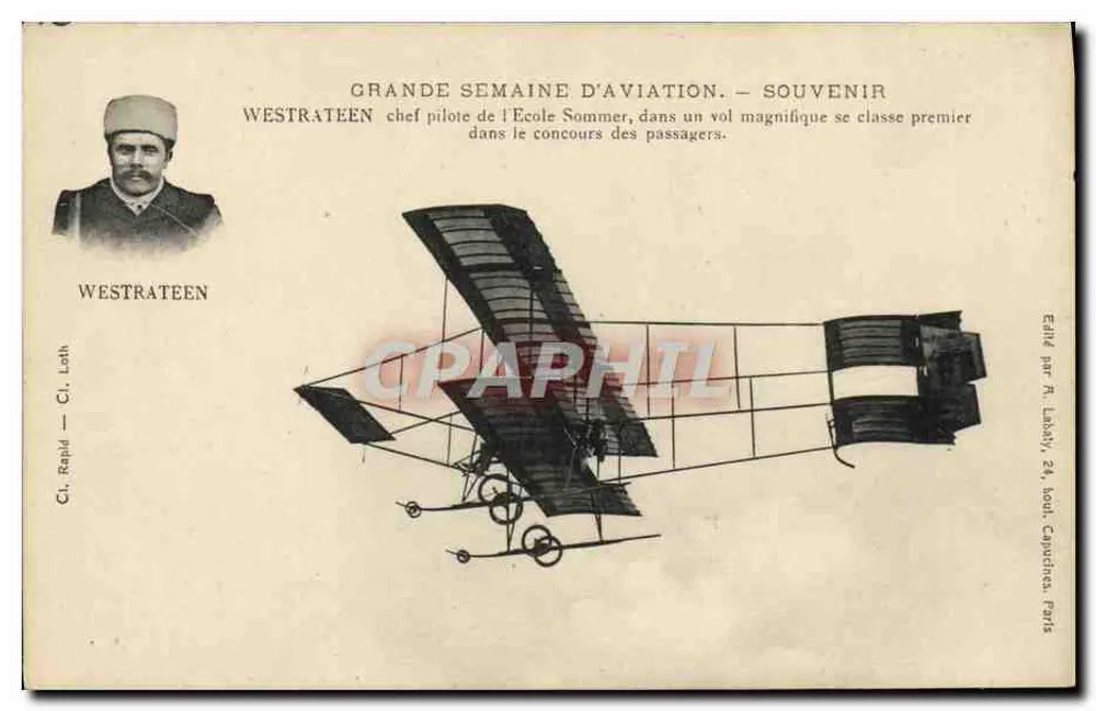 Große Flugwoche — Erinnerung — Westrateen, Chef-Pilot der Sommer-Schule — Verlag R. Labady, 24, Boulevard Caulaincourt, Paris - Vorderseite