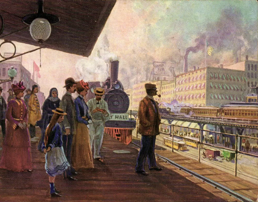 Nova Iorque — Estação Elevada de Bowery — n° R 1010 - Frente