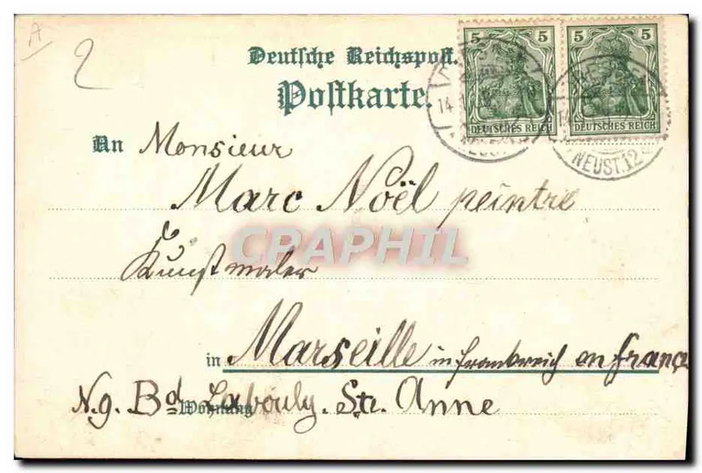 Kleiner Schlosshof in Dresden — pittoreske Ansicht — Verlag H. Wunderlich - Rückseite