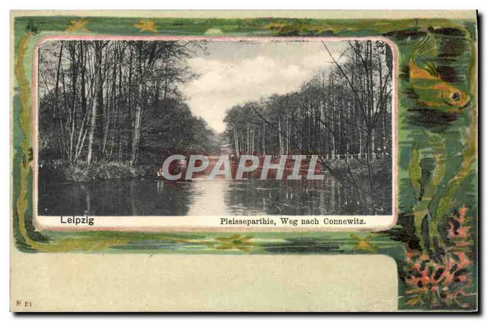 Pleisseparthie, Weg nach Connewitz — Leipzig — Verlag G. Friedrich, Nr. 21 - Vorderseite
