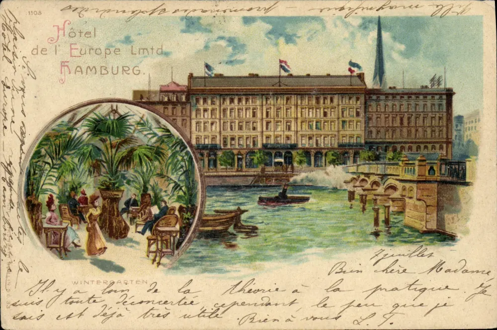 Hotel de l'Europe Ltd - Hamburgo — editor Hotel de l'Europe Ltd, n° 1103 - Anverso