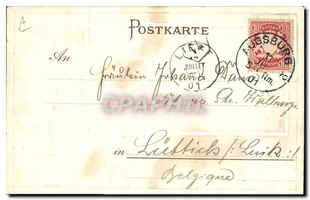 Augsburg — Teil beim roten Tor — K. Liebhardt, Esslingen - Rückseite