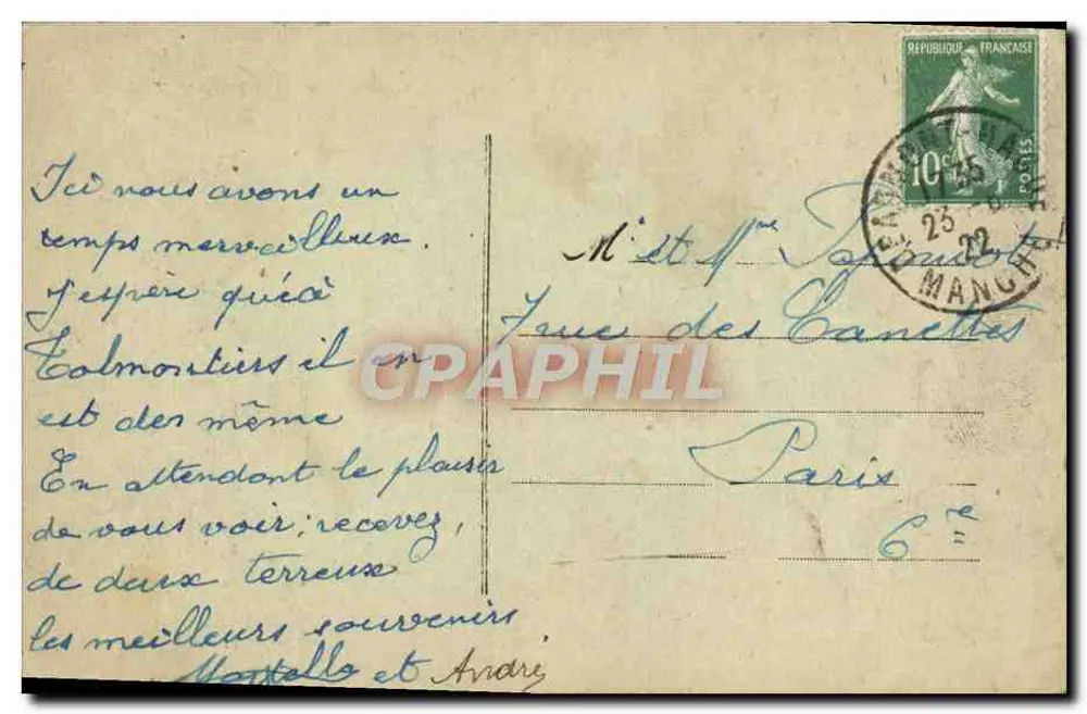 Um Cherbourg — Die Felsen und der Punkt von JOBOURG — Sammlung F. C. Cherbourg, Nr. 533 - Rückseite