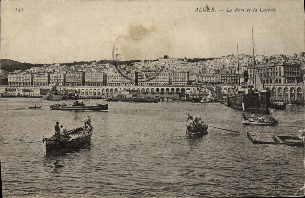 Alger — Le Port et la Casbah — ND Phot - Frente