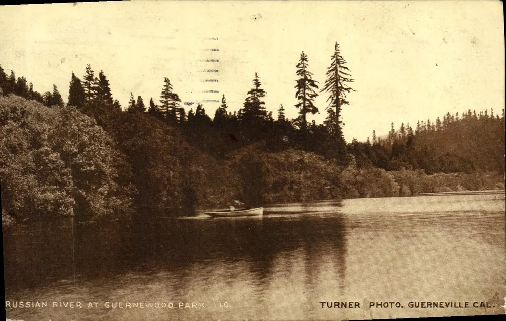 Russian River no Guernewood Park — Turner Photo, Guerneville Cal. — série 110 - Frente