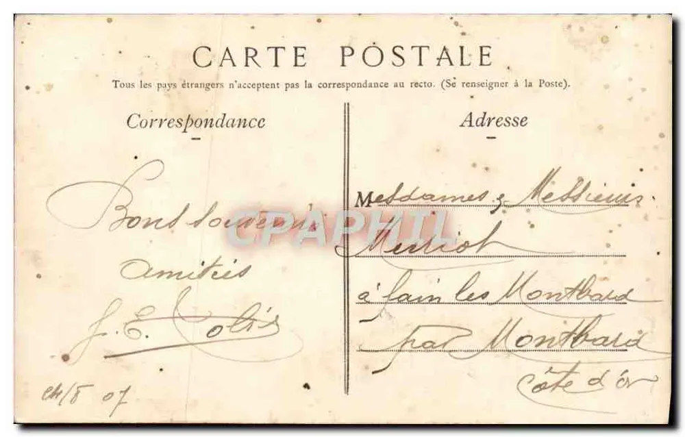 Paris — A Estação de Lyon — Edição E. L., Paris, n° 141 - Verso