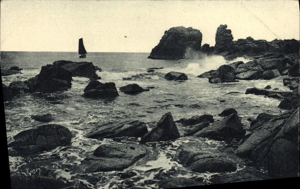 Costa de Granito — Trégastel (Côtes-du-Nord) — O Grande Abismo — Edições de Arte Yvon - Frente