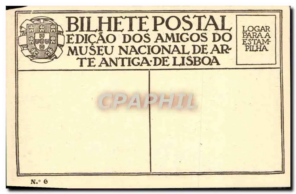 Porträt des Infant Henriques — portugiesische Schule (15. Jahrhundert) — Edition von Amigos do Museu Nacional de Arte Antiga, Lissabon, n° 6 - Rückseite