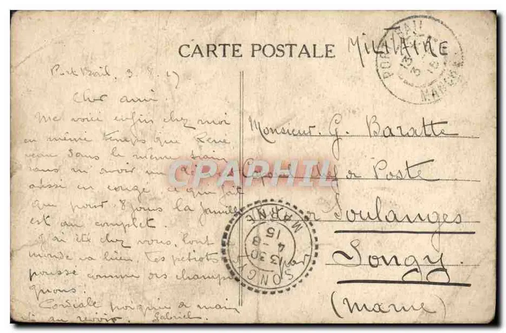 Port-Bail — O Ponte sobre o Rio — Lib. H. Ermico, Vire - Verso
