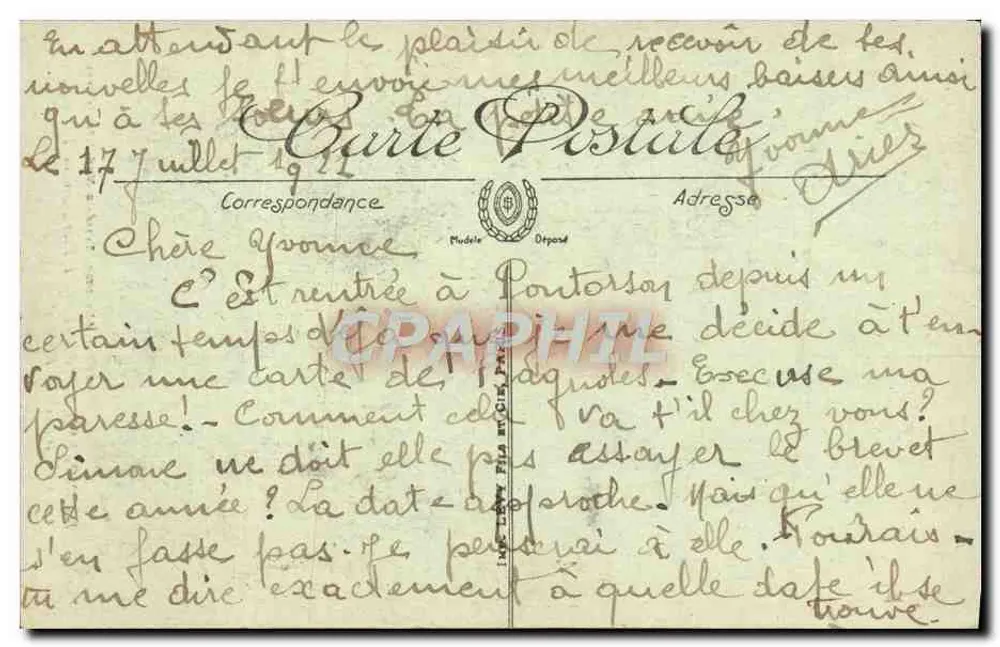 Bagnoles-de-l'Orne — Das Thermalbad von der Sicht durch die Felsen — LL. — N° 106 - Rückseite