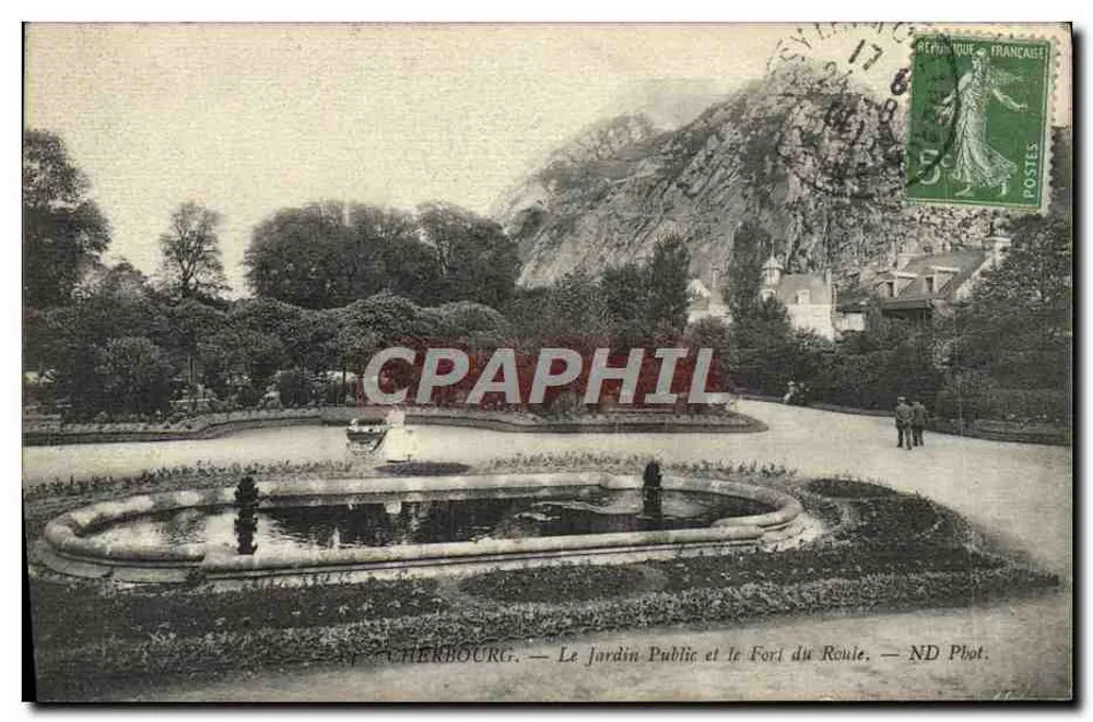 Cherbourg — Der Öffentliche Garten und das Fort du Roule — ND Phot. - Vorderseite